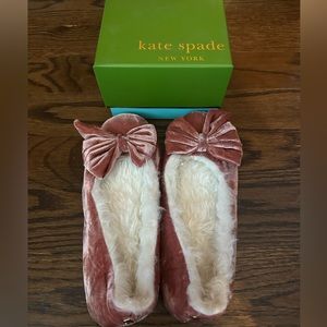 Kate Spade Scarlett Bow Pink Slippers